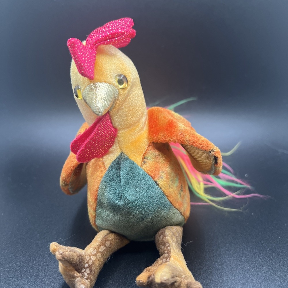 TY Beanie Baby - THE ROOSTER Chinese Zodiac‎ Stuffed Animal Toy *RETIRED*